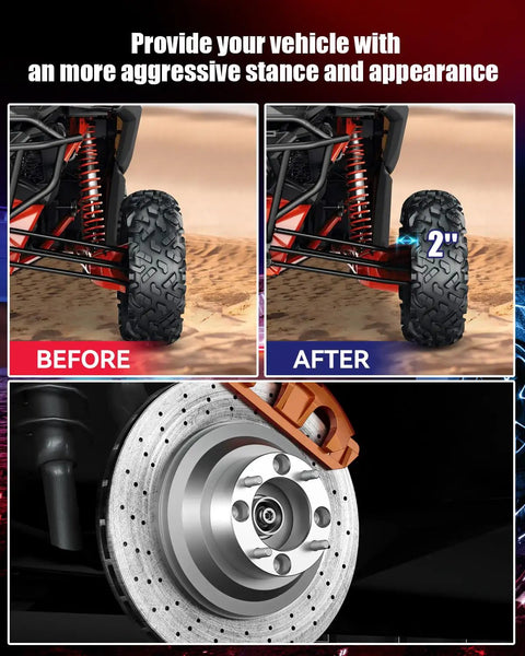 2 Inch 4x137 Wheel Spacers Set For UTVs And ATVs 4x137 Bolt Pattern 110mm Hub Bore 10x1.25 Studs 4 Pcs With Thread Lockers And Manuals