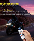 Motorbike with 4 Pack Wireless Rechargeable Magnetic LED Strobe Lights With Remote Control 8 Color USB Waterproof Anti Collision Car Flashing Warning Lights