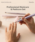 Compact Cordless Nail Drill With 30000 Rpm Motor Pen Shape Handle For Fast Gel Polish Removal And Quick Acrylic Shaping No Sweat Ergonomic Mini File Novice Approved Beauty Gear in use on a manicured hand.
