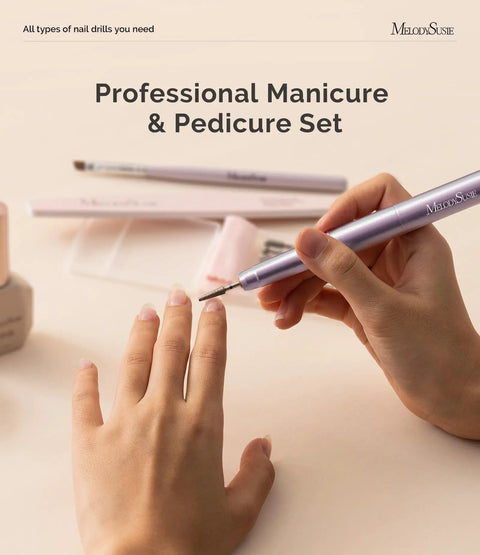 Compact Cordless Nail Drill With 30000 Rpm Motor Pen Shape Handle For Fast Gel Polish Removal And Quick Acrylic Shaping No Sweat Ergonomic Mini File Novice Approved Beauty Gear in use on a manicured hand.