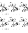 Six Pack Tough As Nails Heavy Duty Swing Bar Door Lock With Mounting Screws Zinc Alloy Security Latch For Interior Doors