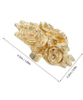 Brass Peony Flower Drawer Knobs Vintage Cabinet Hardware Gold Pulls For Kitchen Bathroom Dresser And Furniture Durable Easy Grip