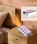 Portable PTC Ceramic Space Heater That Cranks Out Quick Heat In 3 Seconds, Compact Desk Warmer for Bedroom, Quiet Pink Heater