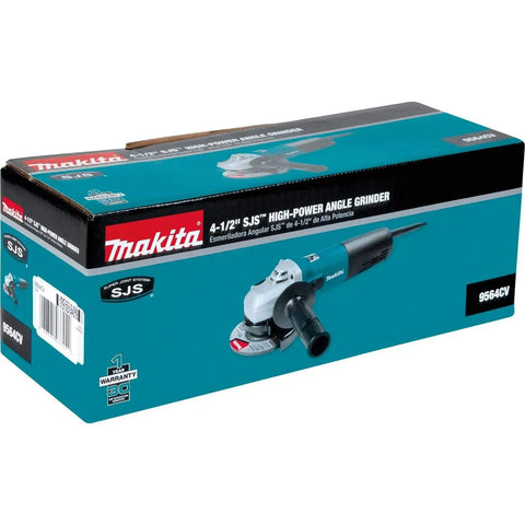 Workhorse High-Power 4 1/2 Inch Angle Grinder With SJS Mechanical Clutch, 13 Amp Variable Speed 2,800-10,500 RPM packaging