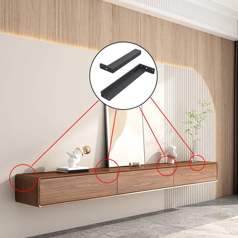 Beefy L Shaped Wall Mounted Shelf Brackets Thickened Invisible Design Sturdy Heavy Shelving Supports