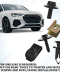 100 Piece Heavy Duty Auto Fastener Kit With Premium Steel Nylon Clips U Nuts Rivets for efficient car bumper assembly and repair.