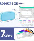Weekly Pill Organizer For Travel With 14 Pill Pouch, Waterproof, Twice Daily Dosing, BPA-Free Medicine Storage With Labels, Blue