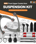 Chevy Silverado Suburban Yukon Sierra Tahoe Escalade Avalanche 12 Piece Front End Suspension Kit with 2 control arms and tie rods