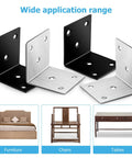 Heavy Duty Chrome Coated Iron Corner Brackets With Mounting Screws Zero Hassle Rock Solid L Braces for furniture and chairs.