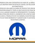 Mopar logo with text describing original products and reliable service from a dealership.