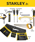 Real Deal Kids Tool Set With Belt Pouch, 10 Piece Pretend Play Tools including hammer, screwdrivers, saw, clamp, file, and tool belt