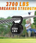 Outdoor Deck Railing Wire Rope Kit Fifty Feet Of Three Sixteenths Inch Type 316 Stainless Steel Cable With strength label