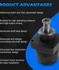 Direct Replacement Hydraulic Wheel Motor For Parker Dynamic Series Beefy Cast Iron High Torque 300cc Per Revolution