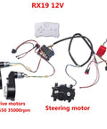 12V Kids Ride On Car DIY Harness Kit With Remote Control Circuit Board Wires Switch Overload Protector 2 RS550 Gearboxes