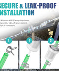 Heavy Duty Flexible Silicone Fuel Hose Kit Four Meter Long Heat Resistant Gas Line For Hot Rods Custom Builds No Sweat Under High Heat And Pressure, secure installation with clamps.