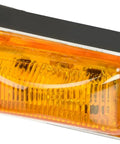 Amber Sealed LED Marker Light Kit With 3 Diodes, Waterproof One Wire Ground, Base And Pigtail, showing amber casing and diodes