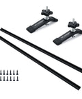 Durable Aluminum 24 Inch T Track Kit with Two Hold Down Clamps for Woodworking, includes screws and dual black anodized tracks.