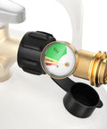 Universal Propane Tank Gauge For 5 To 40 Lb LP Tanks With QCC1 Type 1 Connection, Color Coded Gas Pressure Meter close-up