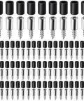 Heavy Duty Cabinet Shelf Support Pegs Kit with 150 Self Tapping Screws and 150 Sleeves for Cabinets Wardrobes and Furniture Shelves Black
