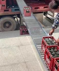 Foldable Stainless Steel Conveyor Belt System For Light Duty Use Unpowered Roller Conveyor For Trucks Factories Warehouses And Docks 23.6 Inch Wide By 19.6 Feet Long Portable Workhorse Built To Move Easy, loading crates from truck