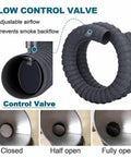 Flow control valve for Pro Grade Soldering Fume Extractor With Rock Solid 360 Pivot Arm, adjustable for smoke control.