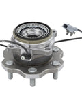 Premium Rear Wheel Bearing And Hub Assembly Direct Bolt Up For 2011 2022 Nissan Armada QX56 QX80 shown from top angle with wiring harness.