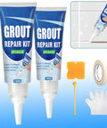 All In One Grout Repair Kit White Fast Dry Filler For Bathroom Kitchen And Shower Easy Fix With Sealer And Replace Grout Pen