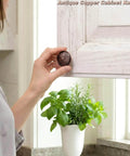 Antique Copper Kitchen Cabinet Knobs Set For 1.4 Inch Cabinets, Solid Zinc Alloy Round Knobs For Cabinets And Drawers installed