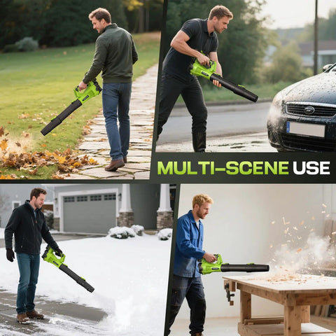 Multi-scene use of Beast Mode Cordless Leaf Blower 650 CFM 288 MPH With 2 X 4.0Ah Batteries 6 Speed 20V Handheld for various tasks