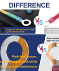 Comparison of 125 Piece Heat Shrink Wire Connector Kit with insulated crimp terminals, highlighting waterproof features.