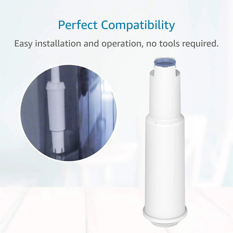 Coffee Water Filter Replacement For Jura Machines Clearyl White Filter Cartridge compatibility illustration, close-up view.