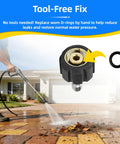 Heavy Duty Pressure Washer O Rings Kit for 1/4 Quick Couplers and M22 Fittings 3/8 Inch ID Replacement Seals Pro Grade in use