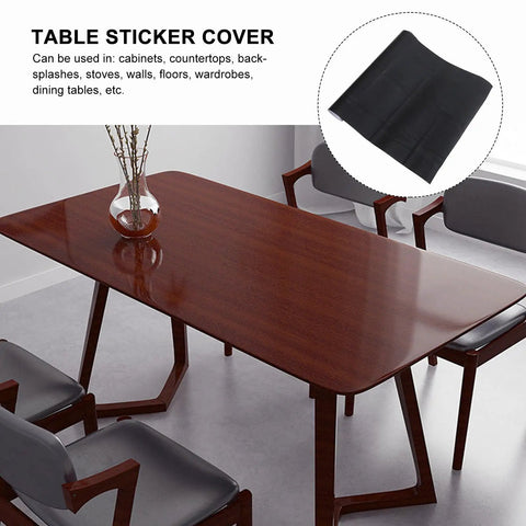 No Sweat Peel And Stick Wallpaper For Kitchen Cabinets, Self Adhesive Vinyl Contact Paper For Countertops, Drawers, Doors And Walls, Super Rental Friendly Makeover on a dining table.