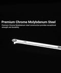 0 Degree Offset Extra Long Box End Wrench Set 6 Piece Metric 8 to 24 Mm With Storage Pouch product detail showing chrome steel