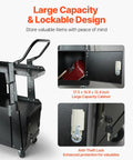 Heavy Duty 2 Tier Welder Cart With Anti Theft Lockable Cabinet, 360 Degree Swivel Wheels, Tank Storage And Safety Chains