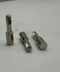 Three electrodes from Pro Grade Plasma Consumables Kit For Thermal Dynamics Torch PCH 25 38 M28 M35 M40 on white surface.