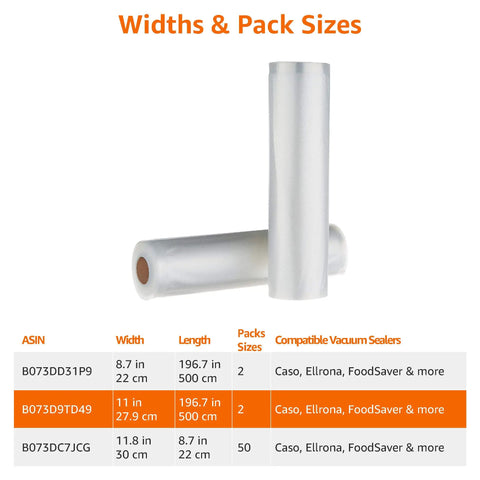 White Vacuum Sealer Bag Rolls Two Pack Heavy Duty Food Storage Compatible With Any Machine Hella Durable And Straight Up Essential For Freezer Safe Food Prep