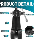 Detailed view of Heavy Duty Arbor Press Featuring 3 Ton Capacity And 12 Inch Stroke with ratcheted lever and adjusting screw.