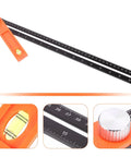 High Precision Carpentry Marking Ruler T Shaped Measuring Tool For Angles With Double Sided Scale Aluminum Alloy And ABS