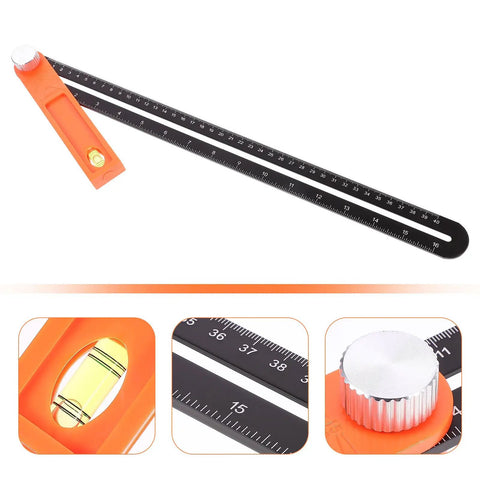 High Precision Carpentry Marking Ruler T Shaped Measuring Tool For Angles With Double Sided Scale Aluminum Alloy And ABS