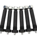 Greaseable Spring Shackle Bolts Set Heavy Duty 9 16 By 3 Inch M11x1.25 With Knurled Shoulder Lock Nuts 6 Pcs For Trailer Axles 2000 To 7000 And Suspension Repair, six bolts with grease zerks