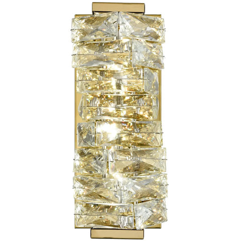 Dope Gold Crystal Wall Sconce With Stainless Steel Fixture For Living Room And Bathroom 8W 4000K Not Dimmable Modern Luxe Lighting