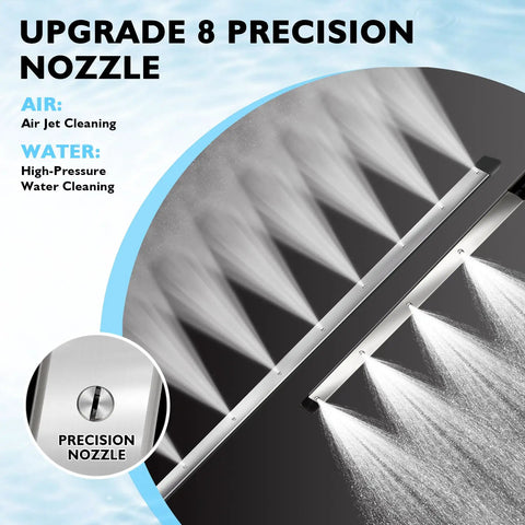 Ultra Reach Radiator Cleaning Wand Set With 48 Inch And 24 Inch Wands, showing 8 precision nozzles for air and water cleaning.