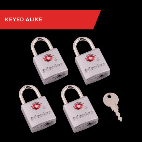 Brass TSA Luggage Locks With Keyed Padlocks For Backpacks And Suitcases TSA Approved Travel Security Lock For Zippers 4 Pack