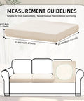 Measurement guide for Eight Piece Stretch Patio Cushion Covers For Outdoor Couches And Sofas, Replacement Slipcovers