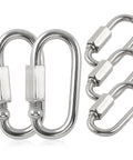 Five Pack M3 5 Stainless Steel Quick Link Chains One Eighth Inch D Shape Locking Quick Connectors With One Hundred Seventy Pound Capacity