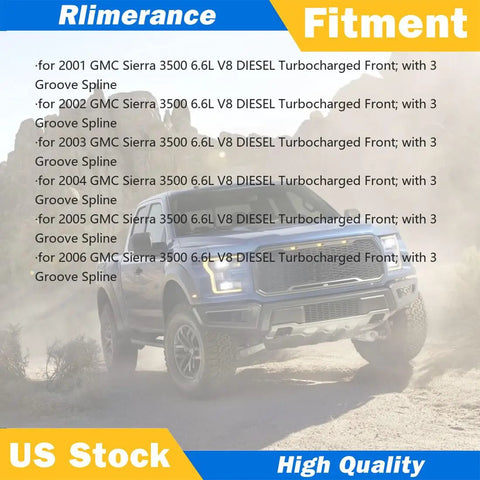 Beefed Up Front Suspension Kit With Tie Rod End Idler Arm Pitman Arm Idler Arm Bracket Ball Joint Sway Bar Link For Sierra 3500 2001-2006 6.6L V8 shown with a blue truck in a dusty terrain