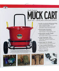 Image of Heavy Duty Workhorse Muck Cart Utility Wagon 4 Pack Foldable Two Wheel Farm And Ranch Transport box with product details.