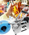 No Fuss Semi Automatic Label Applicator For Round Bottles Adjustable Auto Sensor Dang Fast Packaging Gear in use labeling bottles