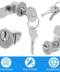 Universal Mailbox Lock Replacement Kit with Four Keys and Durable Locks for Secure Mailboxes